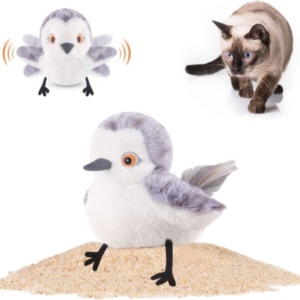 Interactive Cat Plush Toys For Indoor Cats Automatic Flapping Bird Cat Toy USB Rechargeable Electronic Pet Enrichment Toys - Image 10