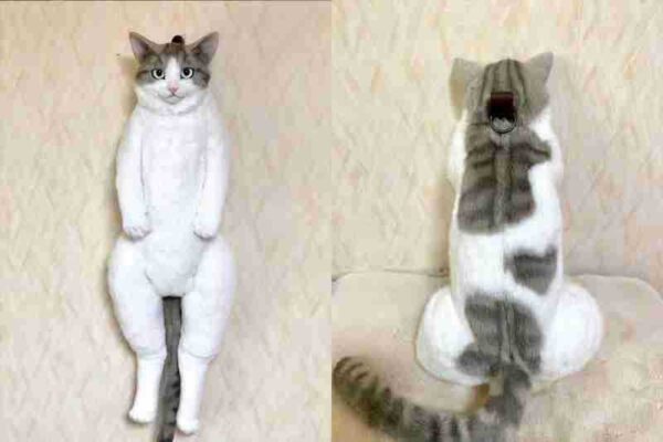 Simulation Cat Backpack Doll Children'S  Kitten Model Fake Simulation Animal Doll Plush Toy - Image 5