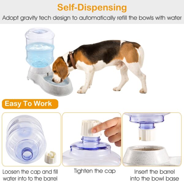 3.5L 1Gal Pet Water Dispenser Self-Dispensing Gravity Pets Water Feeder Automatic Pet Waterer Cat Dog - Image 5