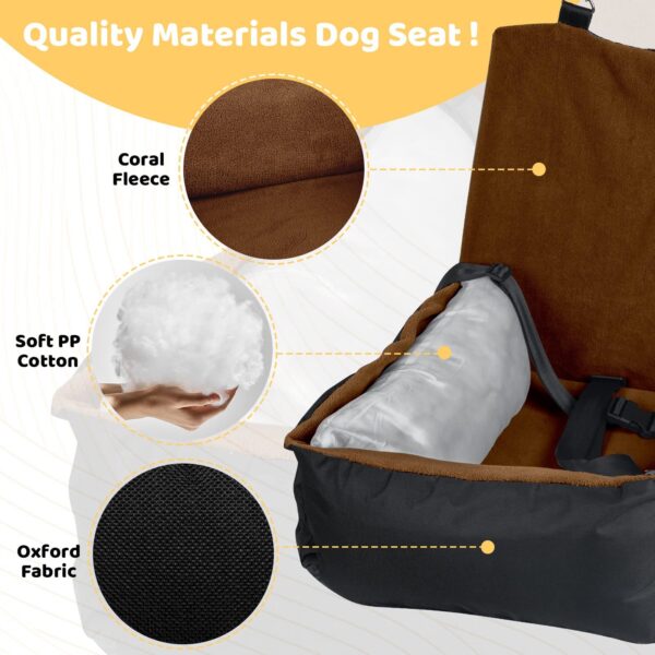 Pet Car Seat Brown Single Seat - Image 3