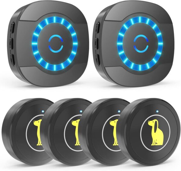 Dog Door Bell, Dog Bell For Training Doggie Door Bell For Dog Puppy Training Sliding Door,Go Outside Doorbell And Waterproof Touch Button - Image 6