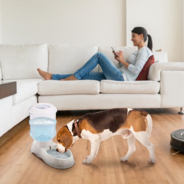 3.5L 1Gal Pet Water Dispenser Self-Dispensing Gravity Pets Water Feeder Automatic Pet Waterer Cat Dog - Image 9
