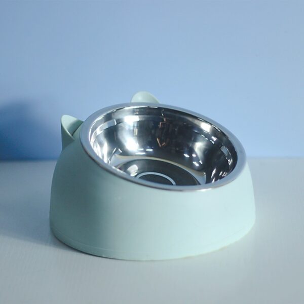 Stainless Steel Dog Bowl Double Bowl Cervical Protection Oblique Mouth Hot Pet Food Basin Supplies - Image 7