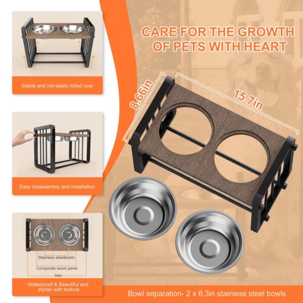 H-shaped Iron Frame Lifting Dog Bowl - Image 4