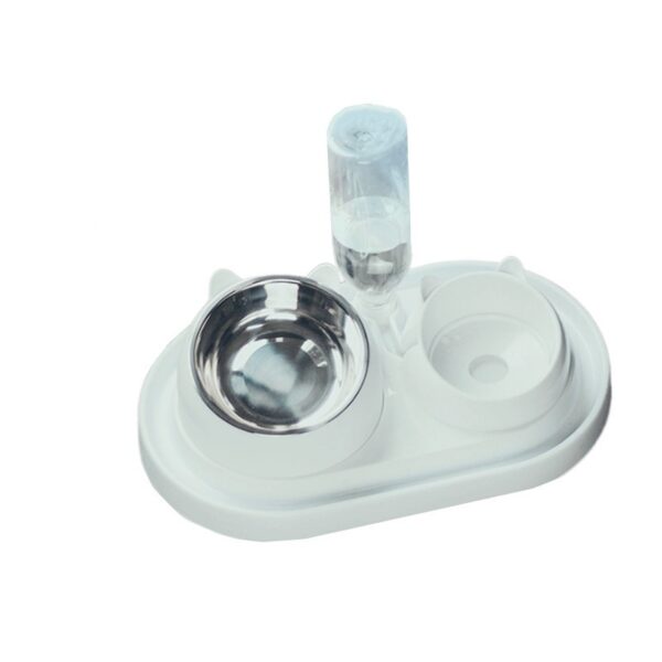 Stainless Steel Dog Bowl Double Bowl Cervical Protection Oblique Mouth Hot Pet Food Basin Supplies - Image 10