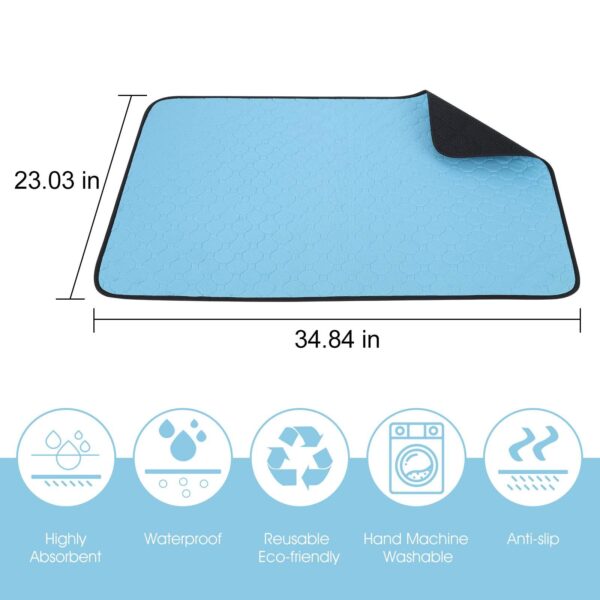 Washable Dog Urine Pad, Waterproof Toilet Training Mat For Dogs, 89.5 X 59.2 Cm - 34.5 In X 23 In, Washable Urine Pad Non-Slip Diaper Pad, For Puppies And Cats, 2 Packs - Image 8
