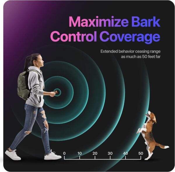 Dog Bark Deterrent Device Stops Bad Behavior, Professional Dog Training Tool, Anti Bark Device For Dogs,   Emitters 50ft Range For Dog Training,  To Bark Collar,Dog Training Collar - Image 3