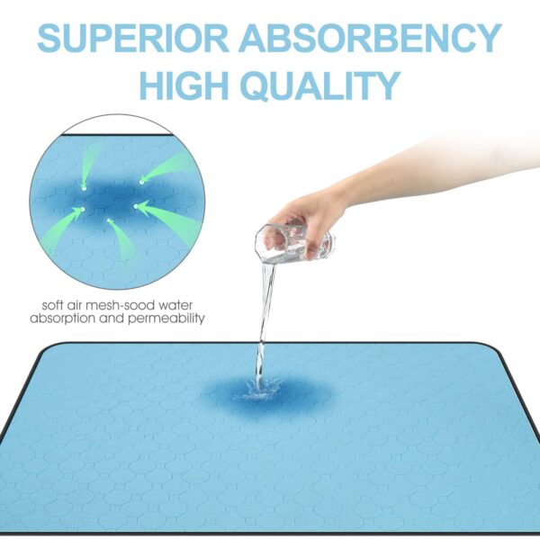 Washable Dog Urine Pad, Waterproof Toilet Training Mat For Dogs, 89.5 X 59.2 Cm - 34.5 In X 23 In, Washable Urine Pad Non-Slip Diaper Pad, For Puppies And Cats, 2 Packs - Image 4