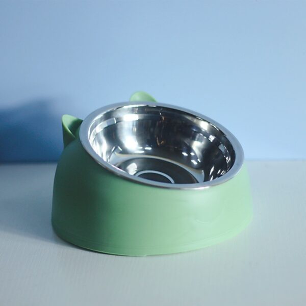 Stainless Steel Dog Bowl Double Bowl Cervical Protection Oblique Mouth Hot Pet Food Basin Supplies - Image 6