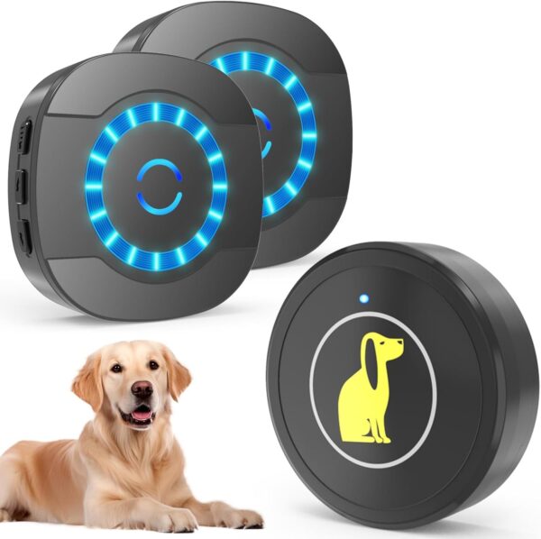 Dog Door Bell, Dog Bell For Training Doggie Door Bell For Dog Puppy Training Sliding Door,Go Outside Doorbell And Waterproof Touch Button - Image 3