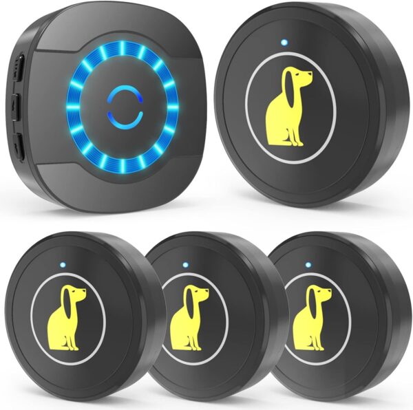 Dog Door Bell, Dog Bell For Training Doggie Door Bell For Dog Puppy Training Sliding Door,Go Outside Doorbell And Waterproof Touch Button - Image 5