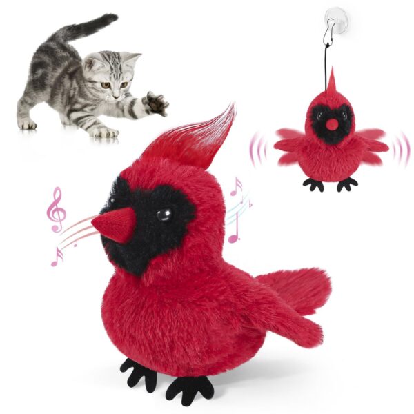 Interactive Cat Plush Toys For Indoor Cats Automatic Flapping Bird Cat Toy USB Rechargeable Electronic Pet Enrichment Toys - Image 2