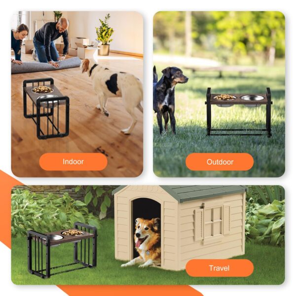 H-shaped Iron Frame Lifting Dog Bowl - Image 5