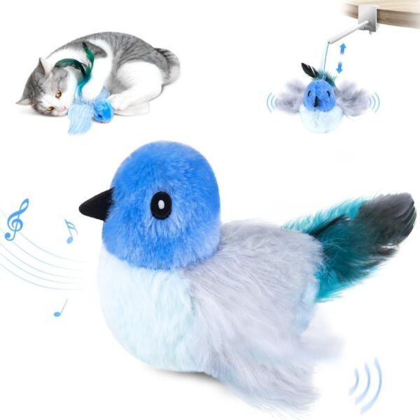 Interactive Cat Plush Toys For Indoor Cats Automatic Flapping Bird Cat Toy USB Rechargeable Electronic Pet Enrichment Toys - Image 9