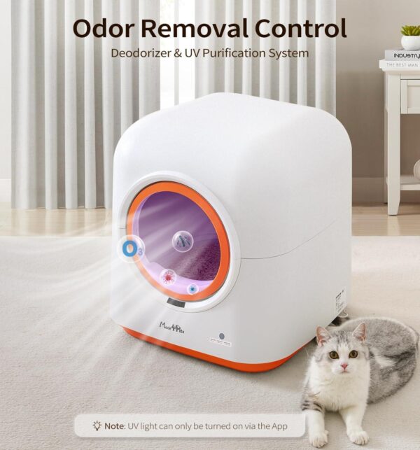 60L Automatic Cat Litter Box, Smart App Control, Deodorizing, Infrared Sensor, Suitable For Multiple Cats - Image 4