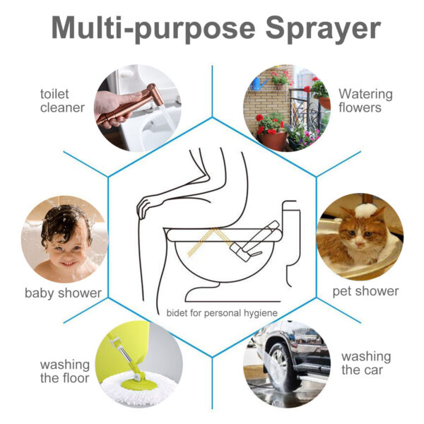 Toilet Spray Gun, Handheld Pet Bathing Equipment - Image 5