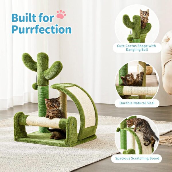Cactus Shape Natural Sisal Rope Easy To Assemble Green Cat Scratching Post - Image 7