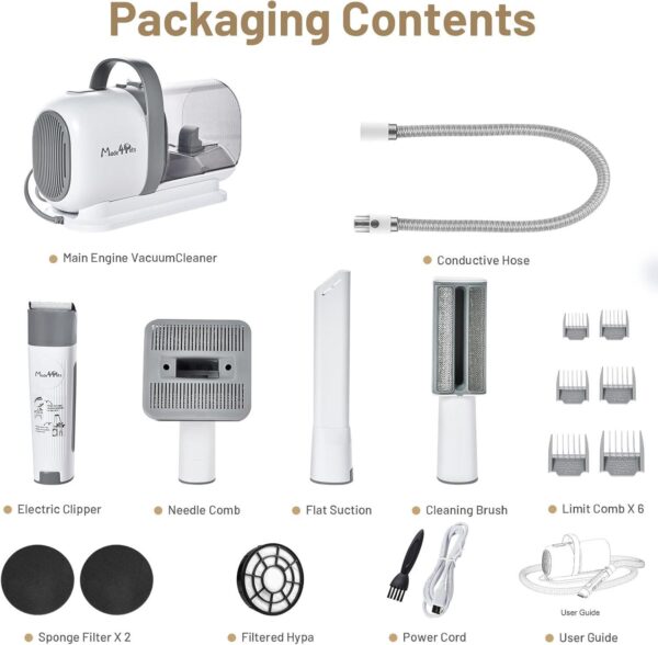 Dog Grooming Kit Pet Hair Cleaning Low Noise Vacuum Cleaner And Various Tools - Image 10