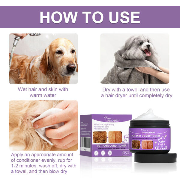 Pet Hair Cleaning And Care, Fluffy And Smooth Without Tangling, Pet Hair Care Cream - Image 5