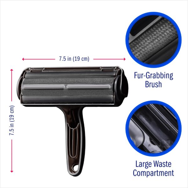 Pet Hair Remover With Reusable Sticky Applicator - Black Cat And Dog Hair Remover For Furniture, Sofas, Carpets, Clothing And Bedding - Portable Multi-Surface Hair Removal Tool - Image 10