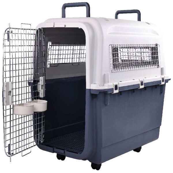Only Supports Self Pickup  Plastic Dog Kennel, Pet Transport, Rolling Plastic Airline Approved Wire Door Travelling Dog Crate, Small-Medium-Large - Image 6