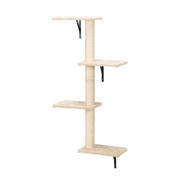 5 Pcs Wall Mounted Cat Climber Set  Floating Cat Shelves And Perches  Cat Activity Tree With Scratching Posts  Modern Cat Furniture - Image 9