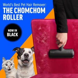 Pet Hair Remover With Reusable Sticky Applicator - Black Cat And Dog Hair Remover For Furniture, Sofas, Carpets, Clothing And Bedding - Portable Multi-Surface Hair Removal Tool